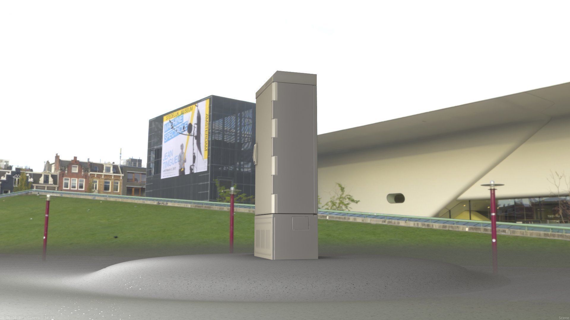 Electrical Distribution Cabinet 93 Low-poly 3D model_73