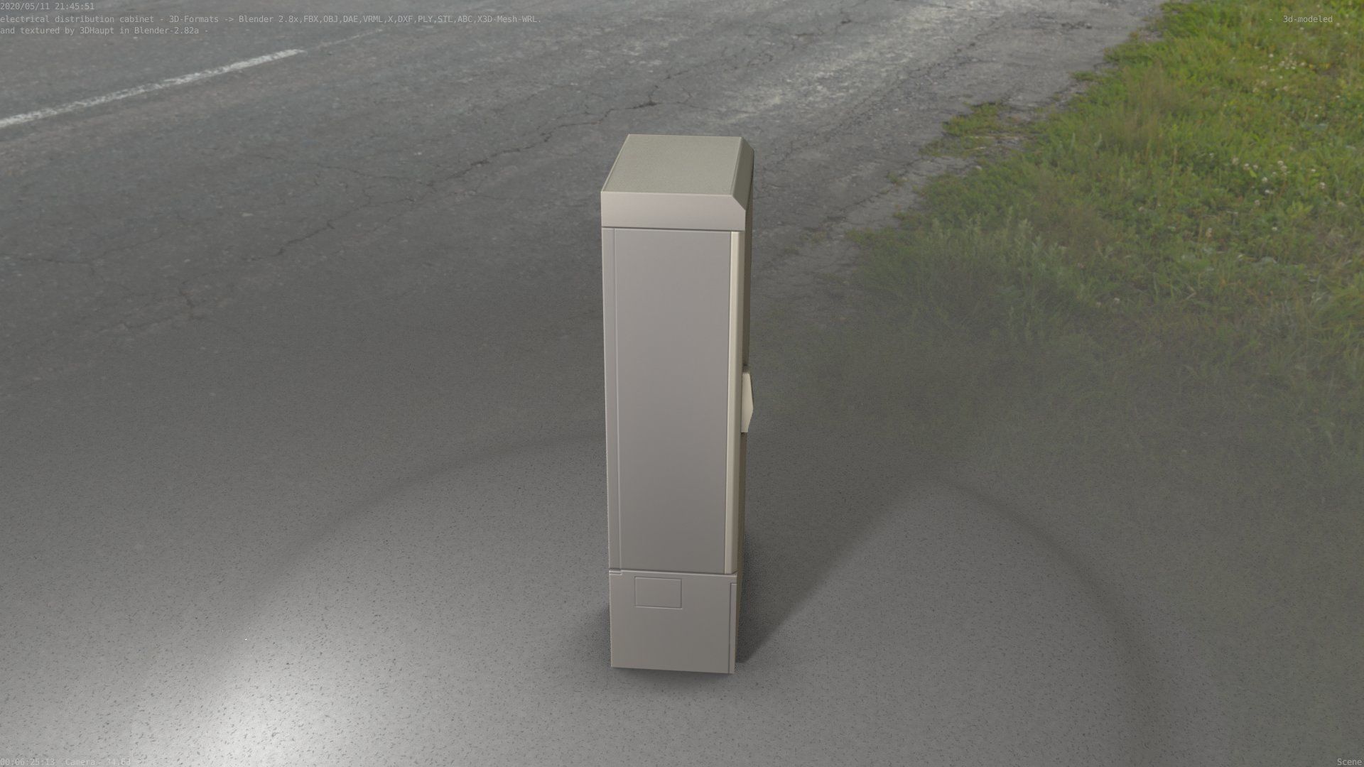 Electrical Distribution Cabinet 93 Low-poly 3D model_59