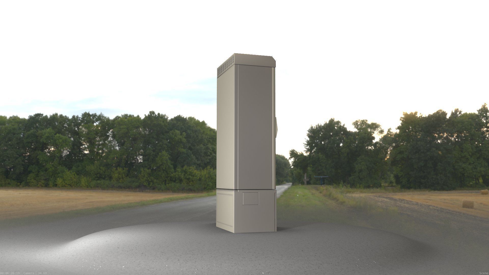Electrical Distribution Cabinet 93 Low-poly 3D model_89