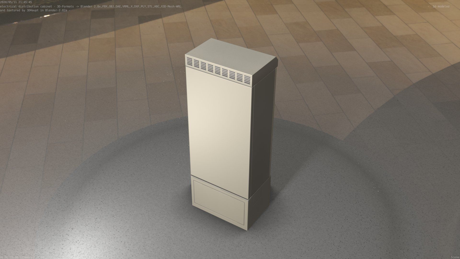 Electrical Distribution Cabinet 93 Low-poly 3D model_54