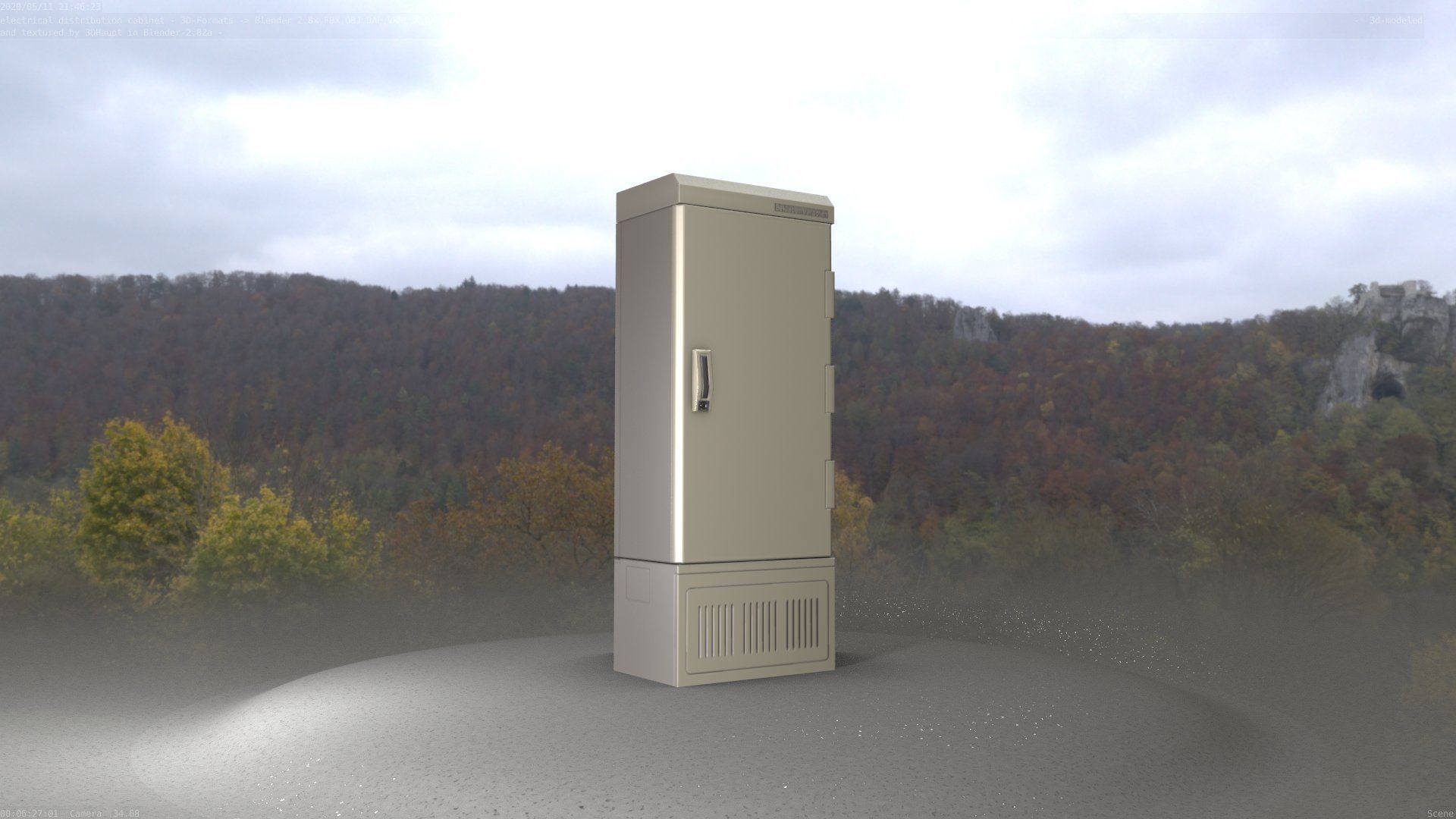 Electrical Distribution Cabinet 93 Low-poly 3D model_95