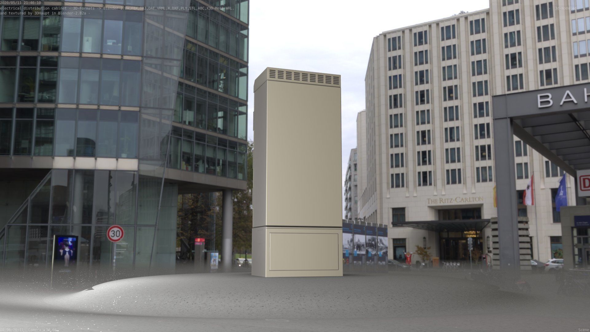 Electrical Distribution Cabinet 93 Low-poly 3D model_81