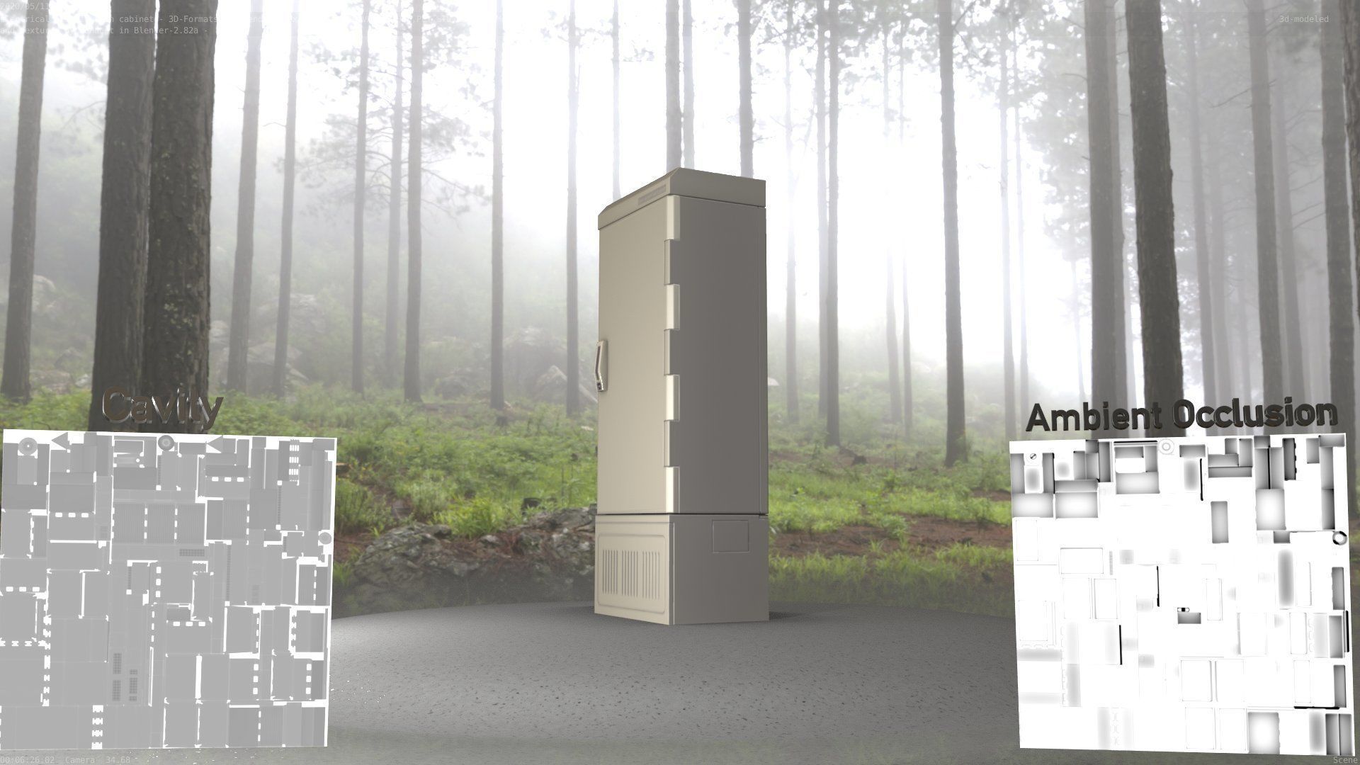 Electrical Distribution Cabinet 93 Low-poly 3D model_72