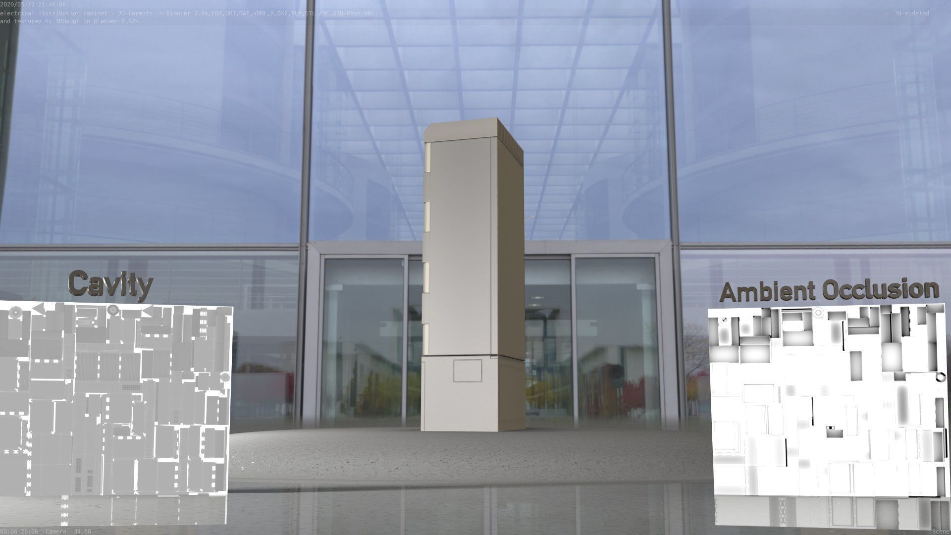 Electrical Distribution Cabinet 93 Low-poly 3D model_76