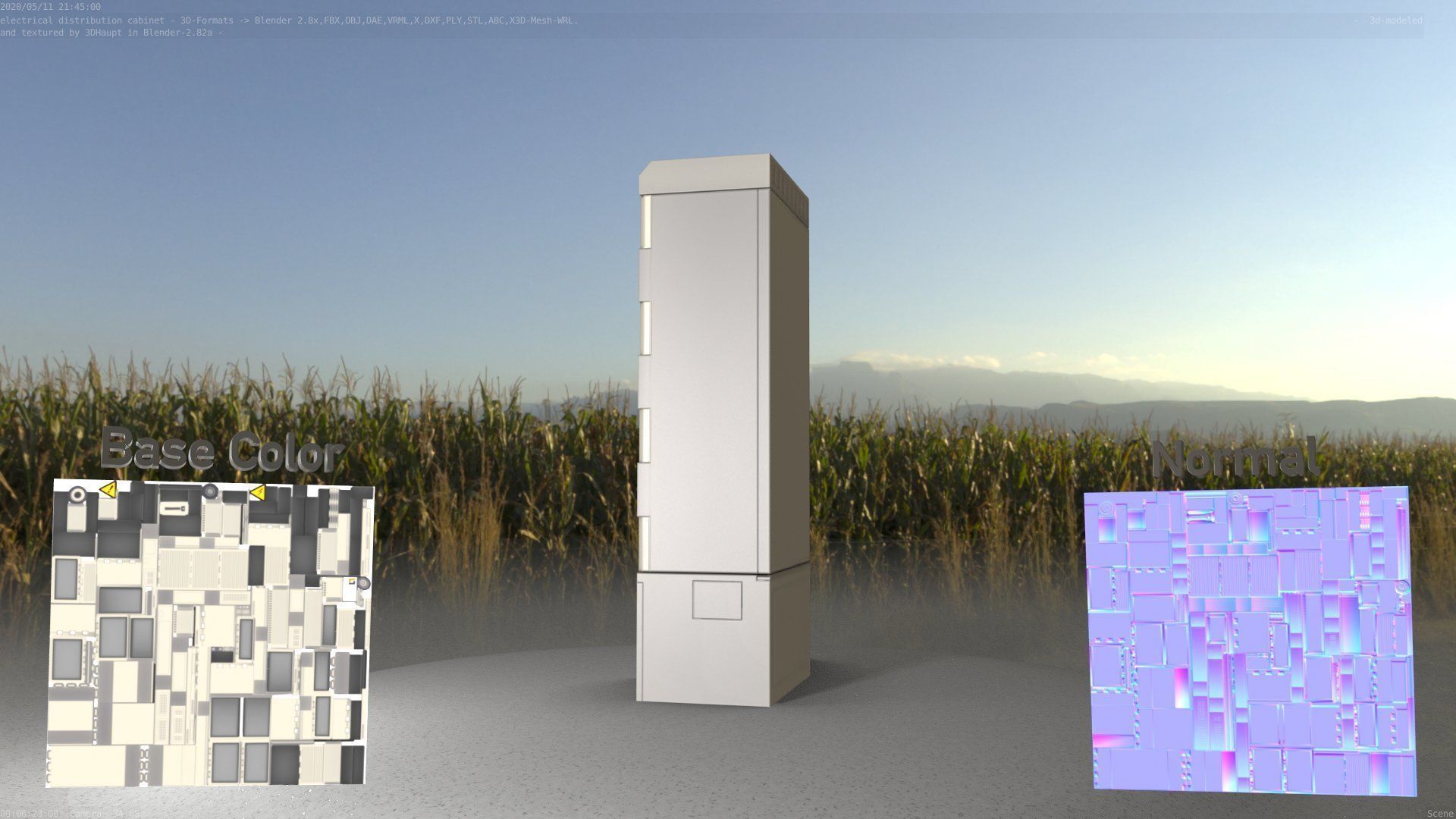 Electrical Distribution Cabinet 93 Low-poly 3D model_6