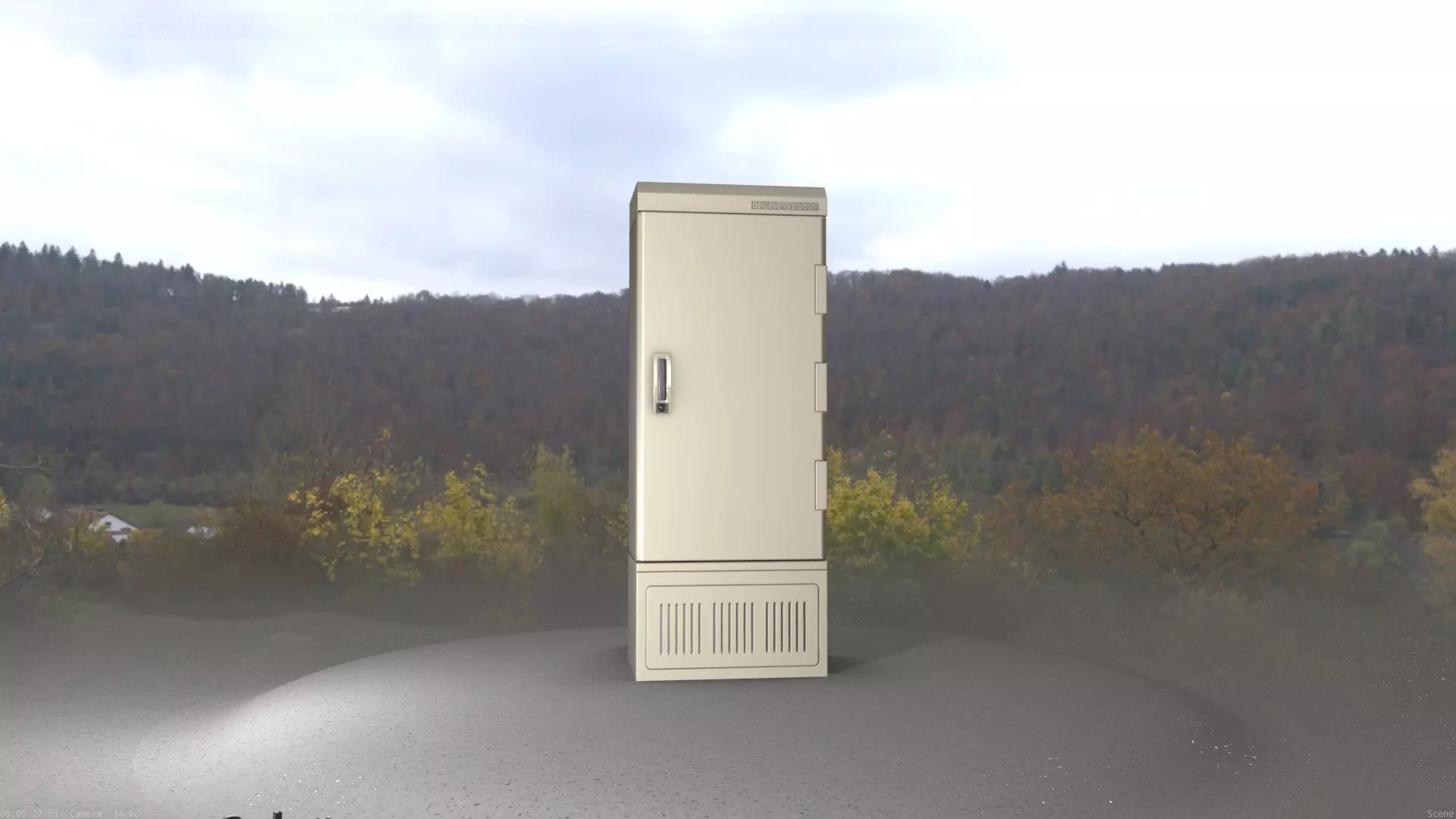 Electrical Distribution Cabinet 93 Low-poly 3D model_0