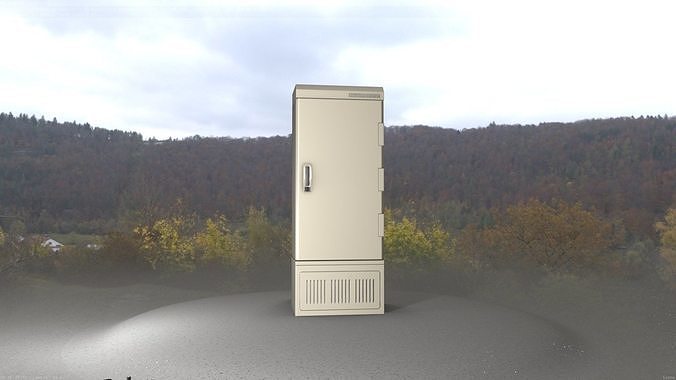 Electrical Distribution Cabinet 93 Low-poly 3D model