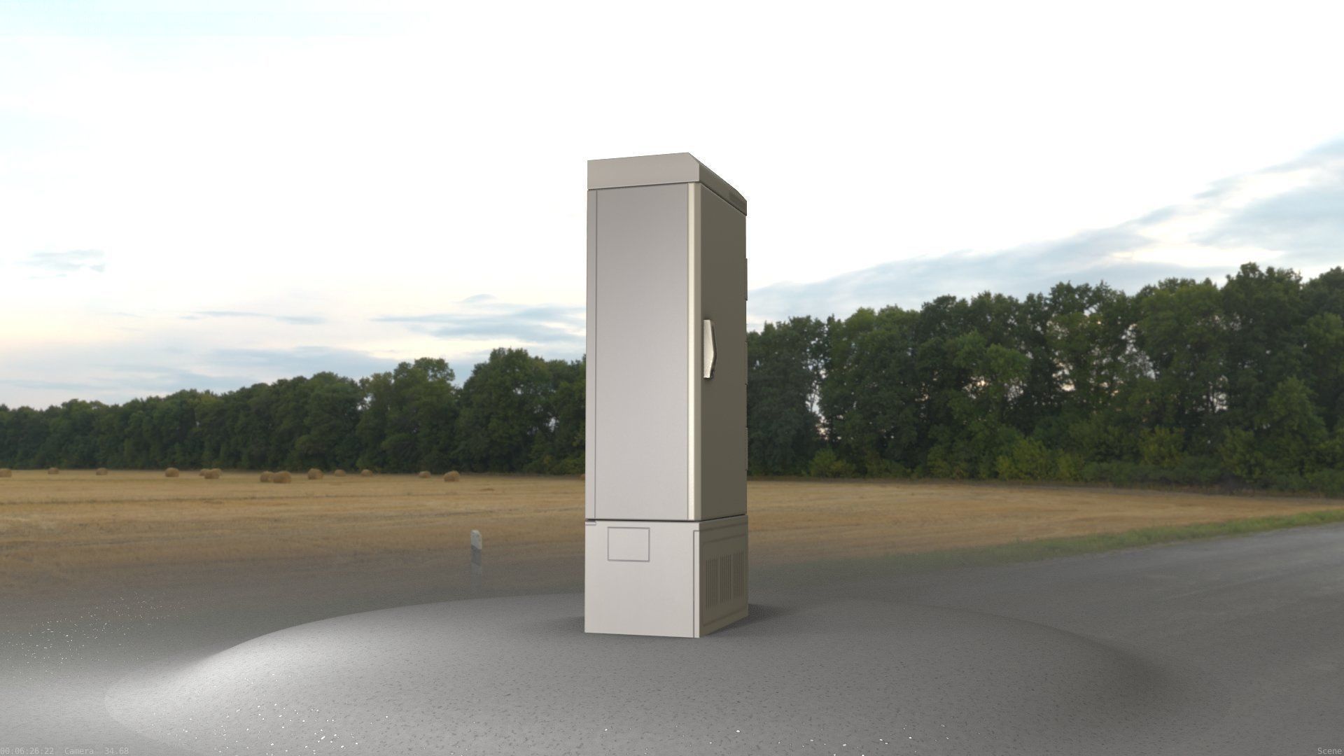 Electrical Distribution Cabinet 93 Low-poly 3D model_92