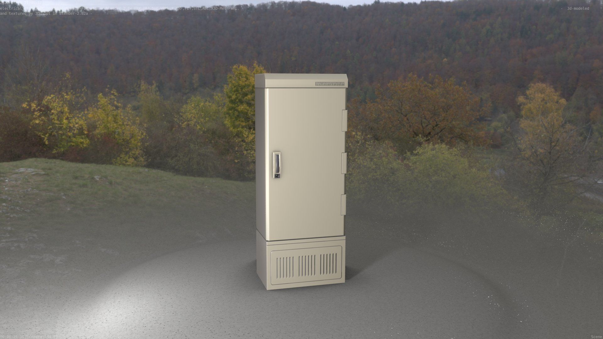 Electrical Distribution Cabinet 93 Low-poly 3D model_65