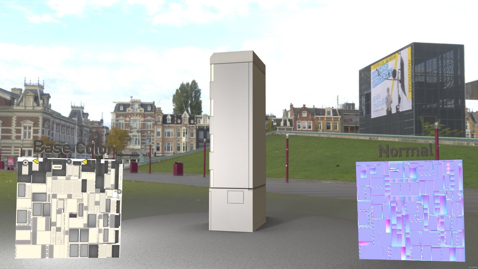 Electrical Distribution Cabinet 93 Low-poly 3D model_100