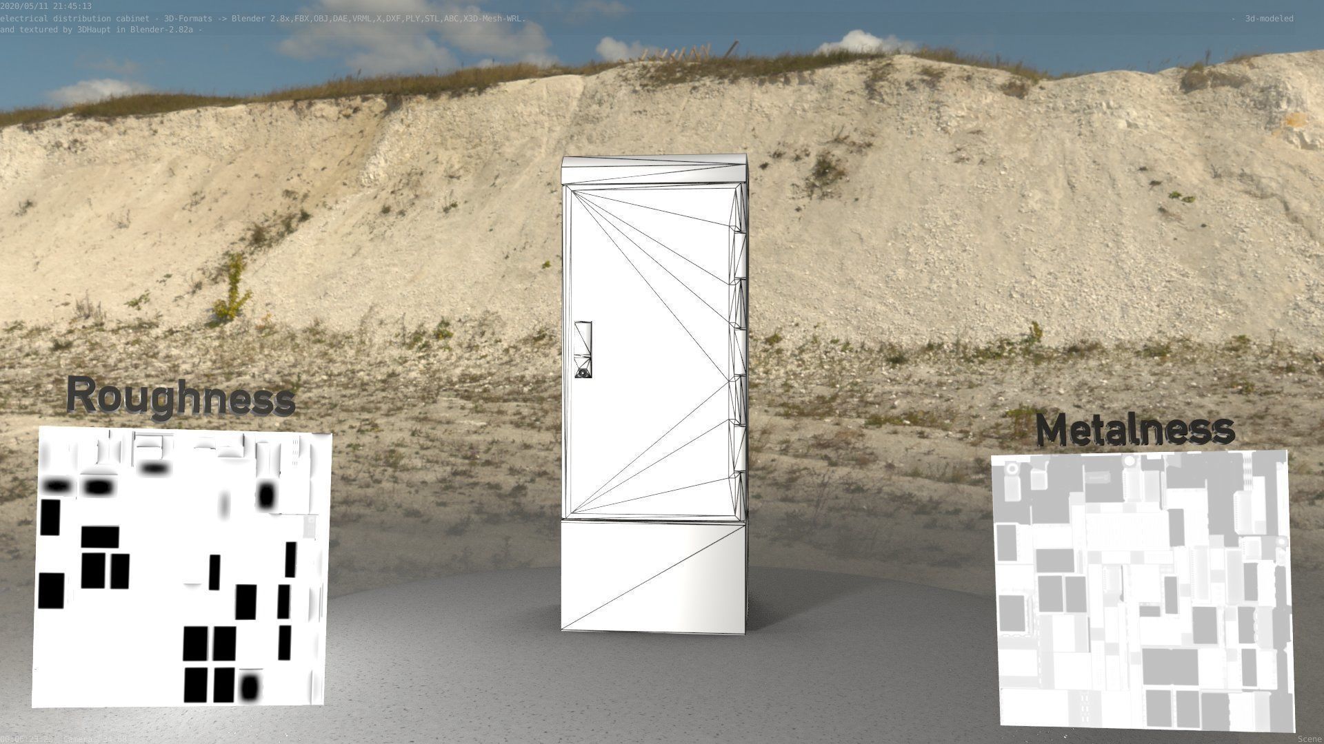 Electrical Distribution Cabinet 93 Low-poly 3D model_21