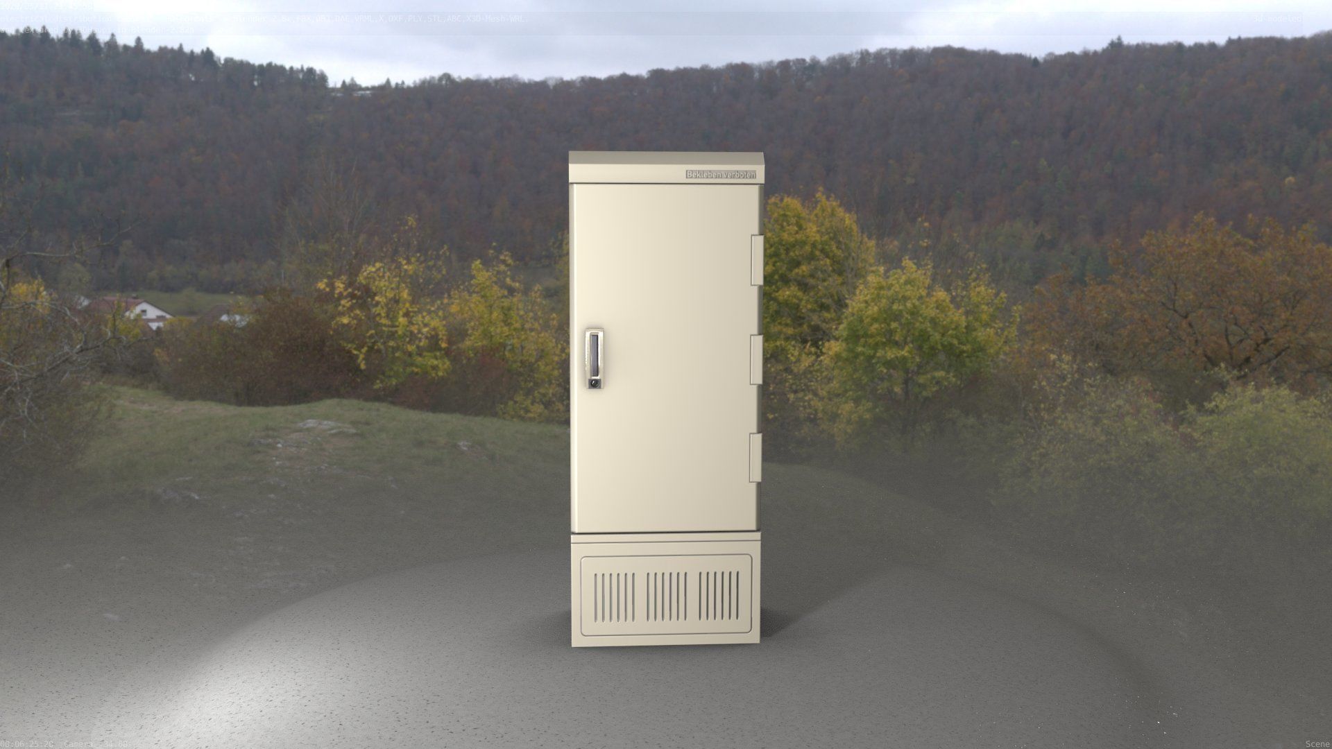 Electrical Distribution Cabinet 93 Low-poly 3D model_66