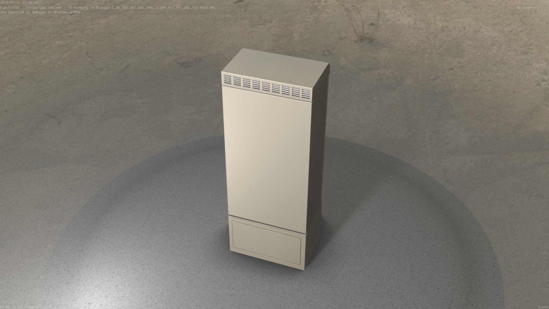 Electrical Distribution Cabinet 93 Low-poly 3D model_53