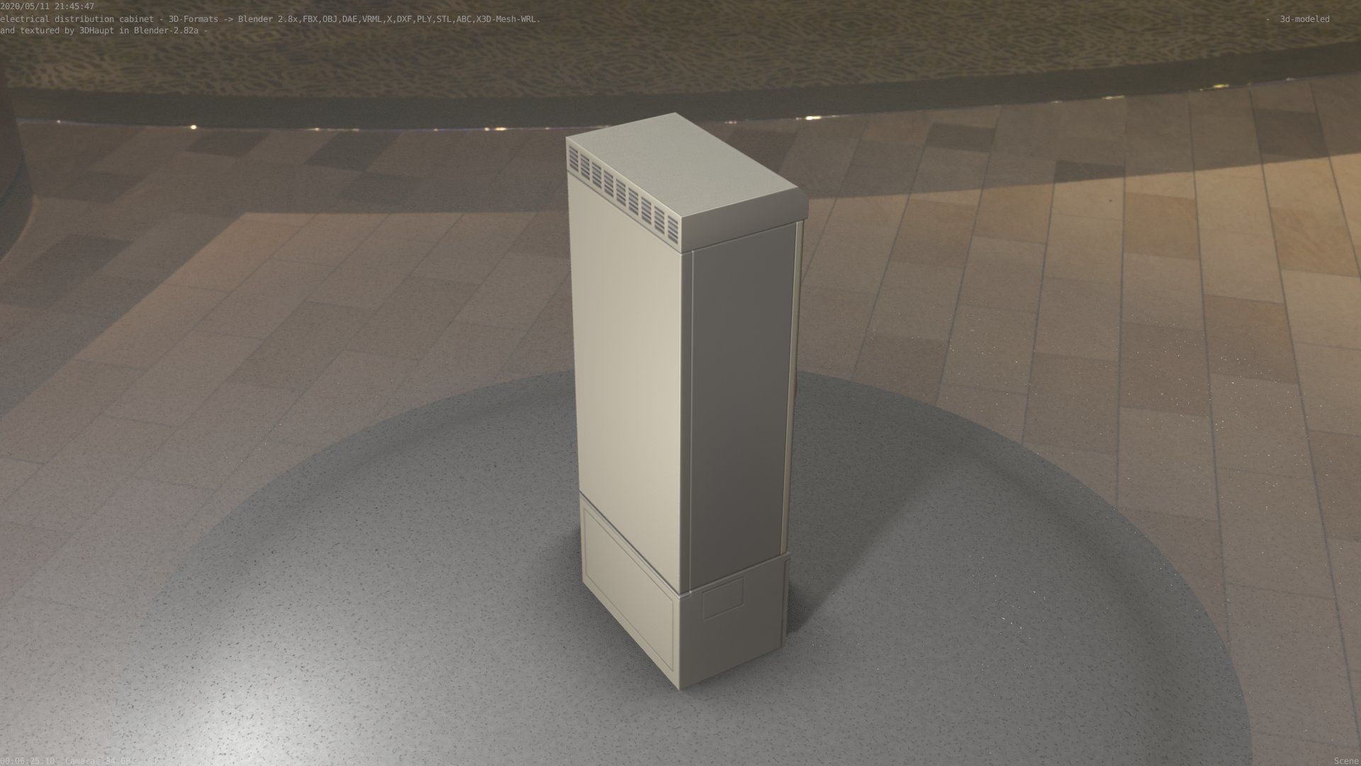 Electrical Distribution Cabinet 93 Low-poly 3D model_56