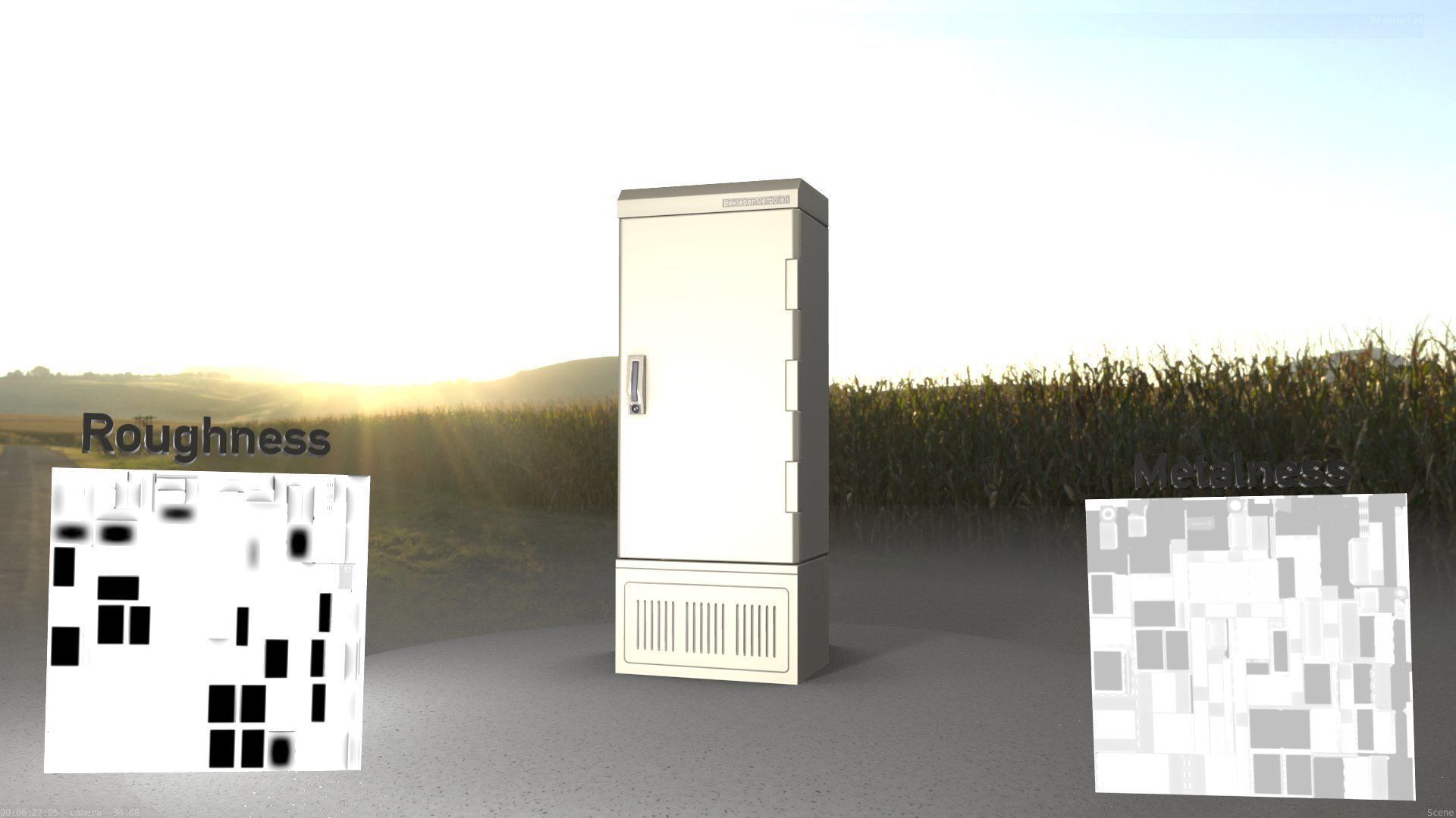 Electrical Distribution Cabinet 93 Low-poly 3D model_3