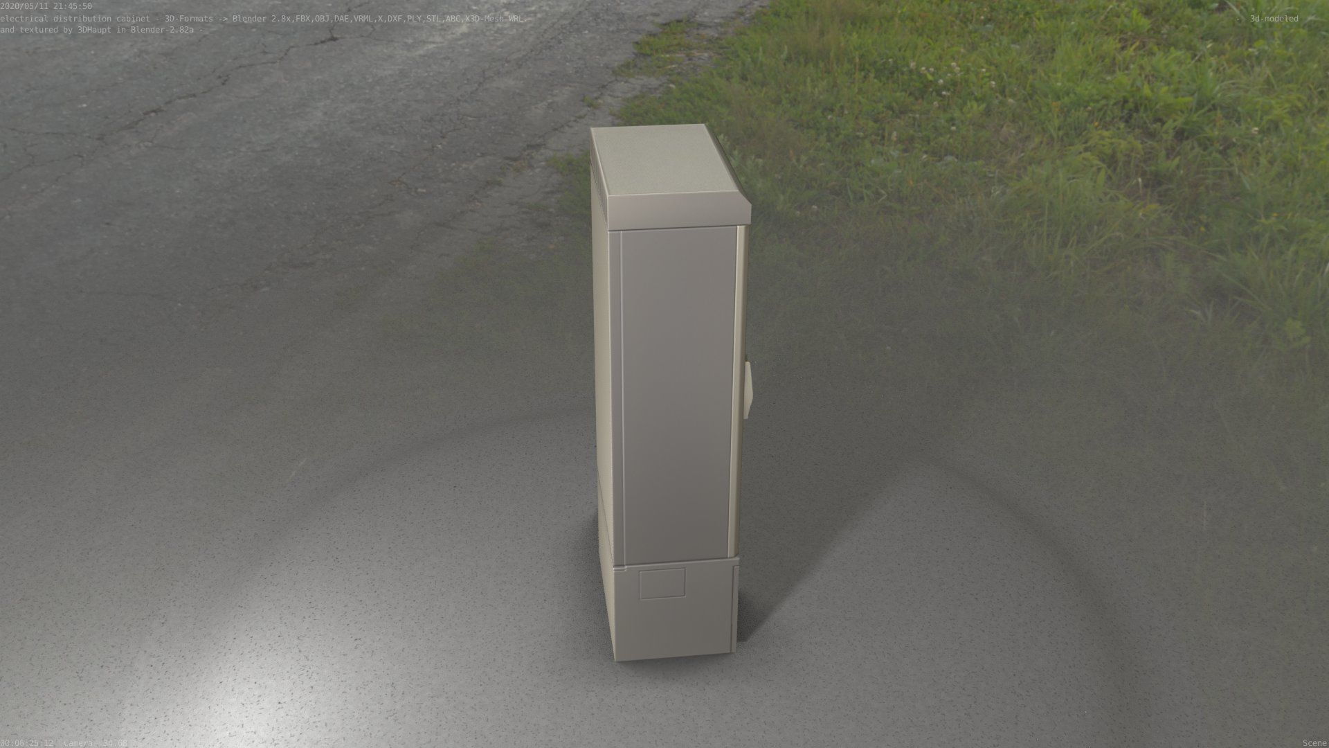 Electrical Distribution Cabinet 93 Low-poly 3D model_58