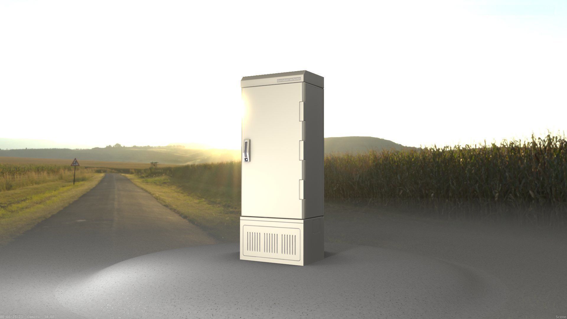 Electrical Distribution Cabinet 93 Low-poly 3D model_69
