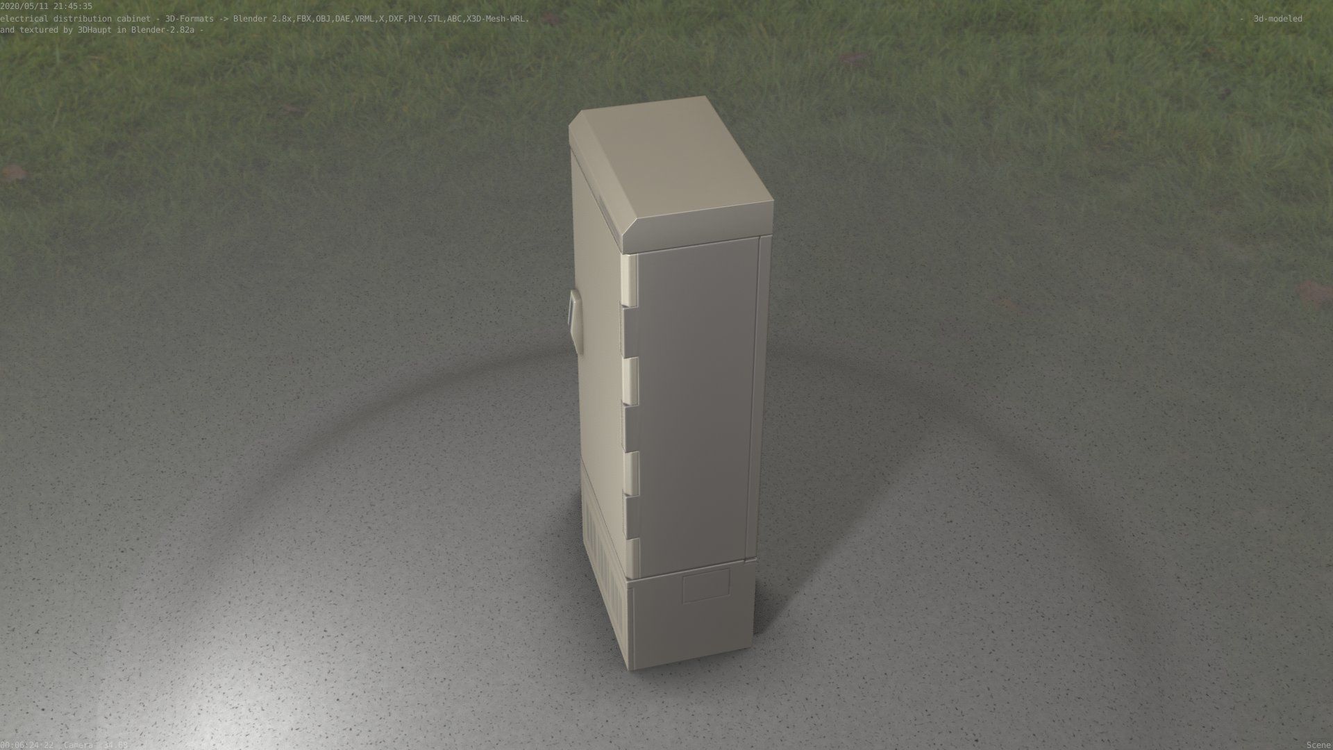 Electrical Distribution Cabinet 93 Low-poly 3D model_44