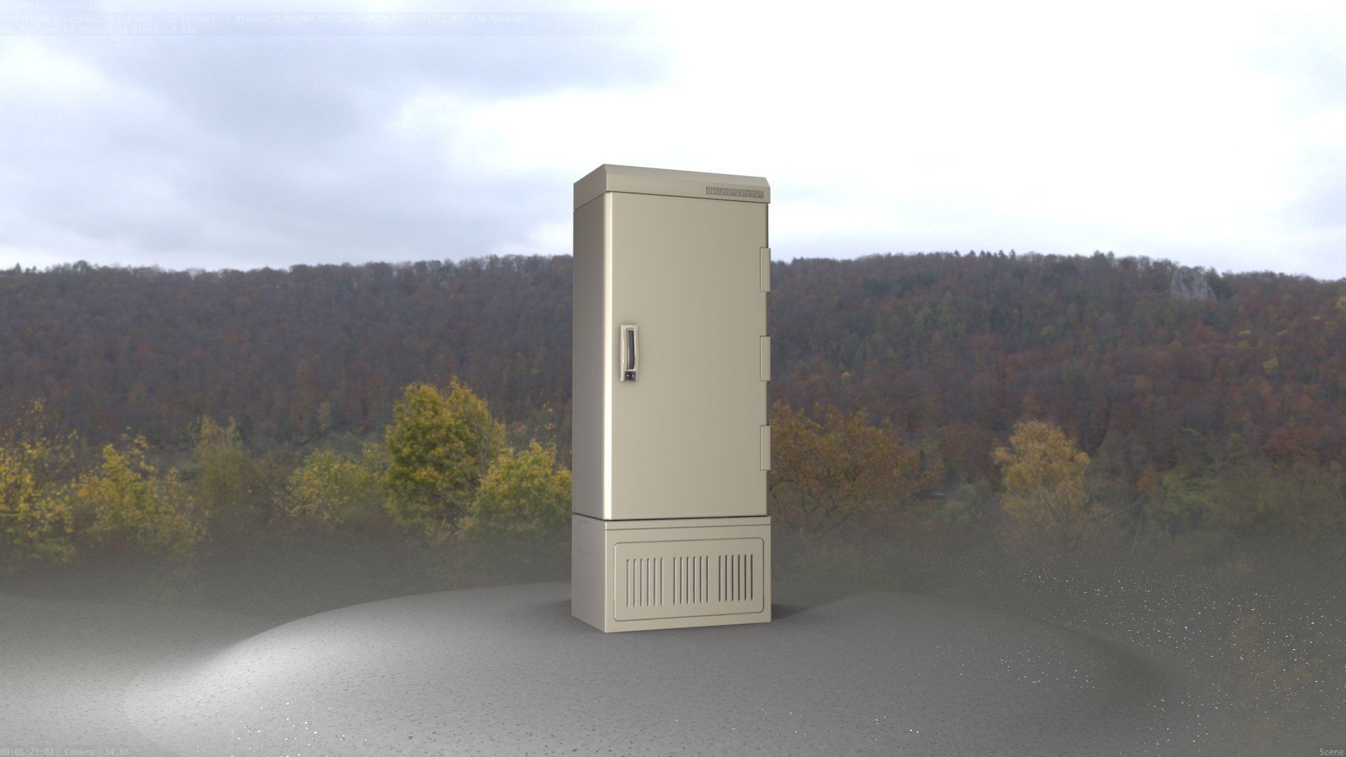 Electrical Distribution Cabinet 93 Low-poly 3D model_96