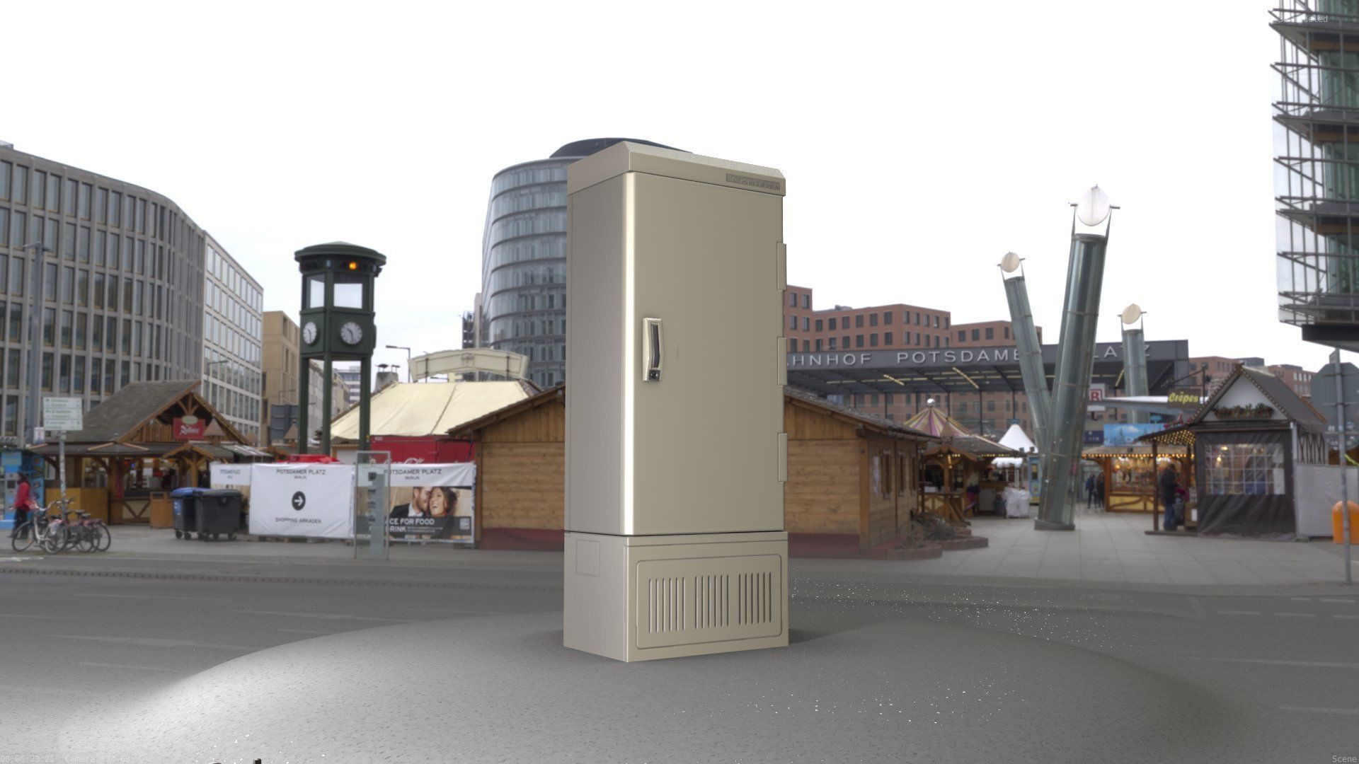 Electrical Distribution Cabinet 93 Low-poly 3D model_19