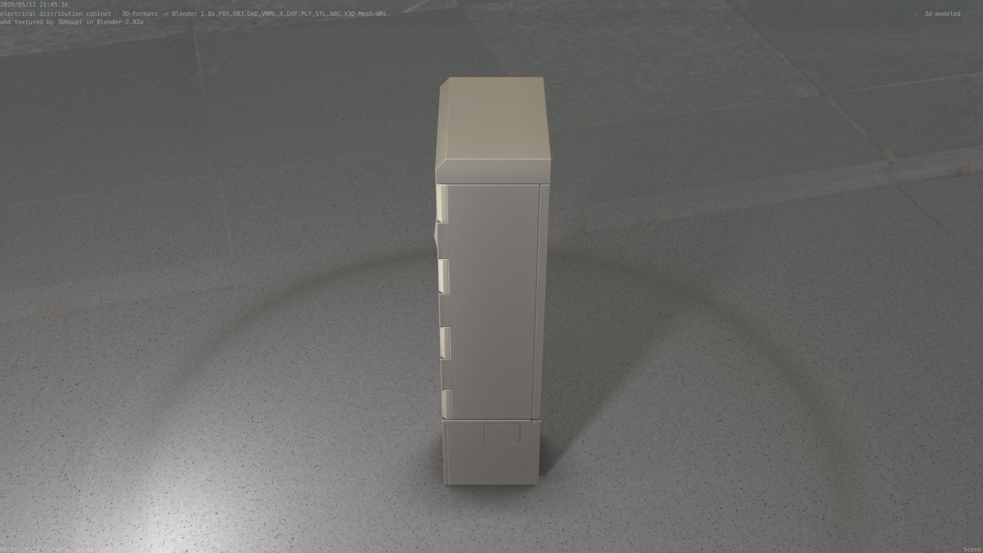 Electrical Distribution Cabinet 93 Low-poly 3D model_45