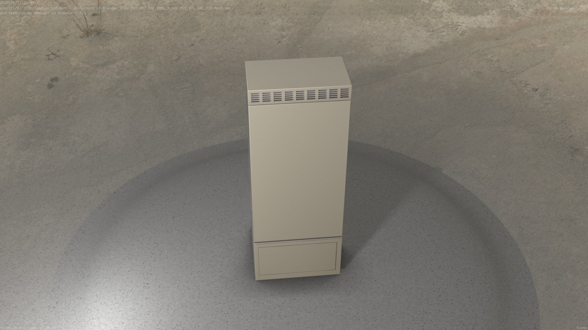 Electrical Distribution Cabinet 93 Low-poly 3D model_51