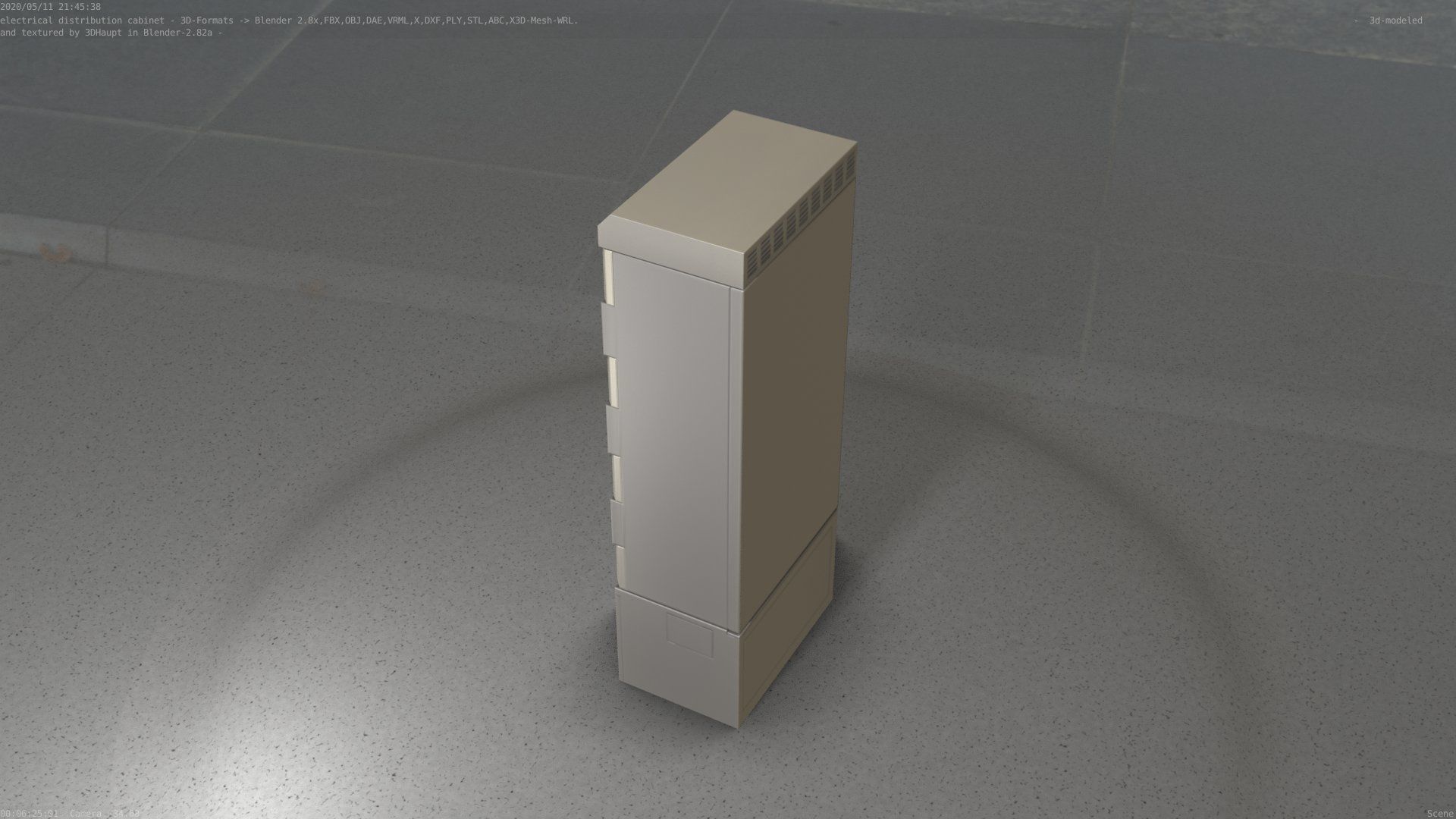 Electrical Distribution Cabinet 93 Low-poly 3D model_47