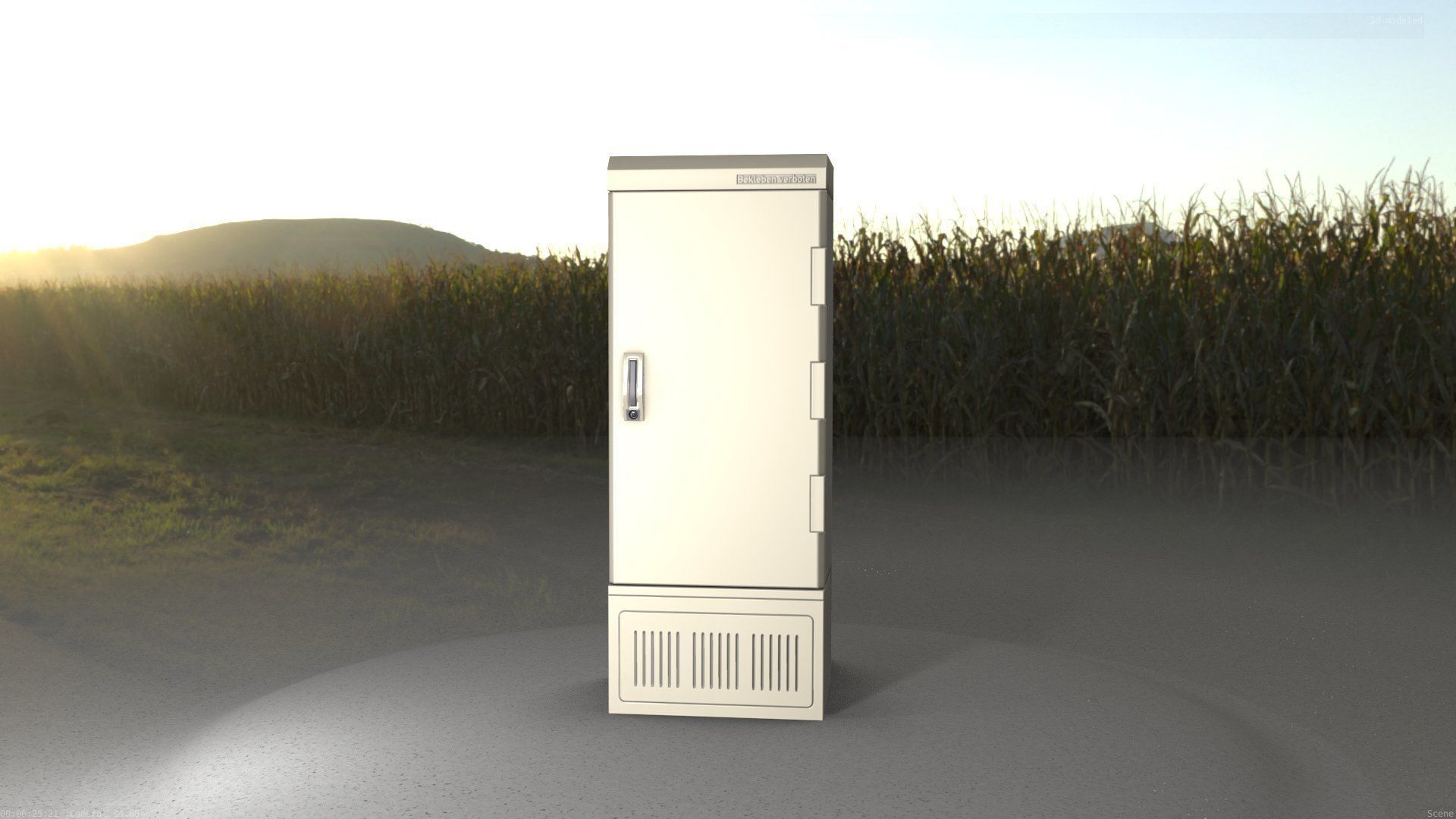 Electrical Distribution Cabinet 93 Low-poly 3D model_67