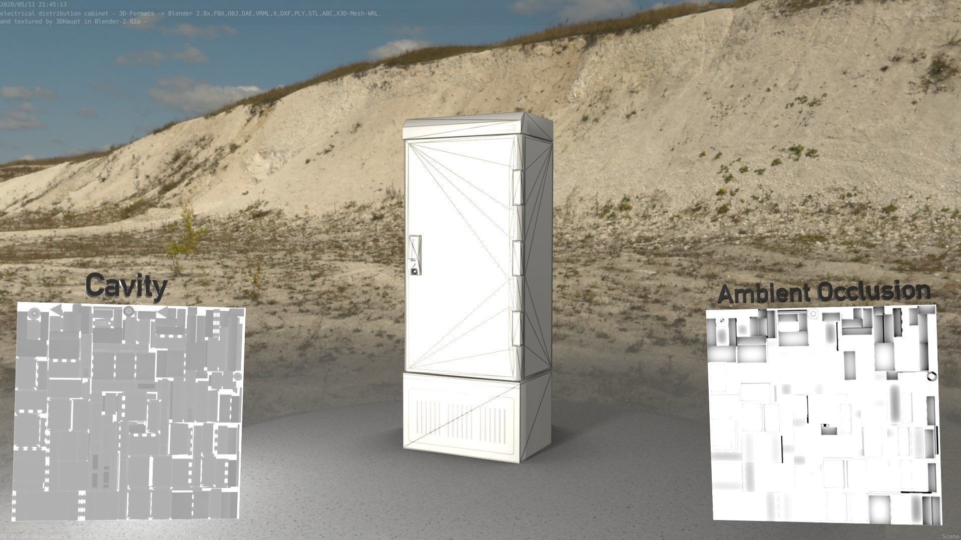Electrical Distribution Cabinet 93 Low-poly 3D model_22