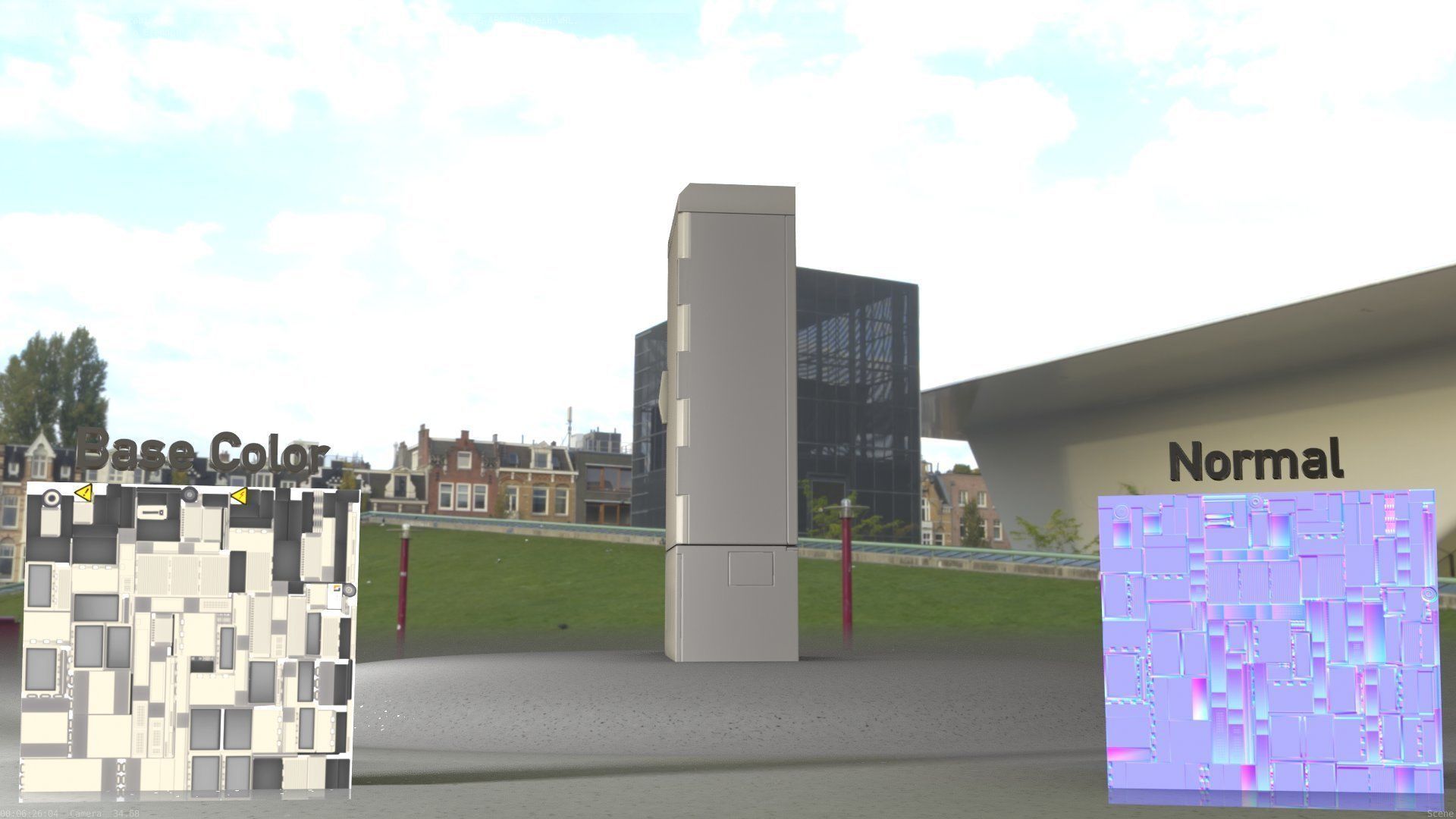 Electrical Distribution Cabinet 93 Low-poly 3D model_74