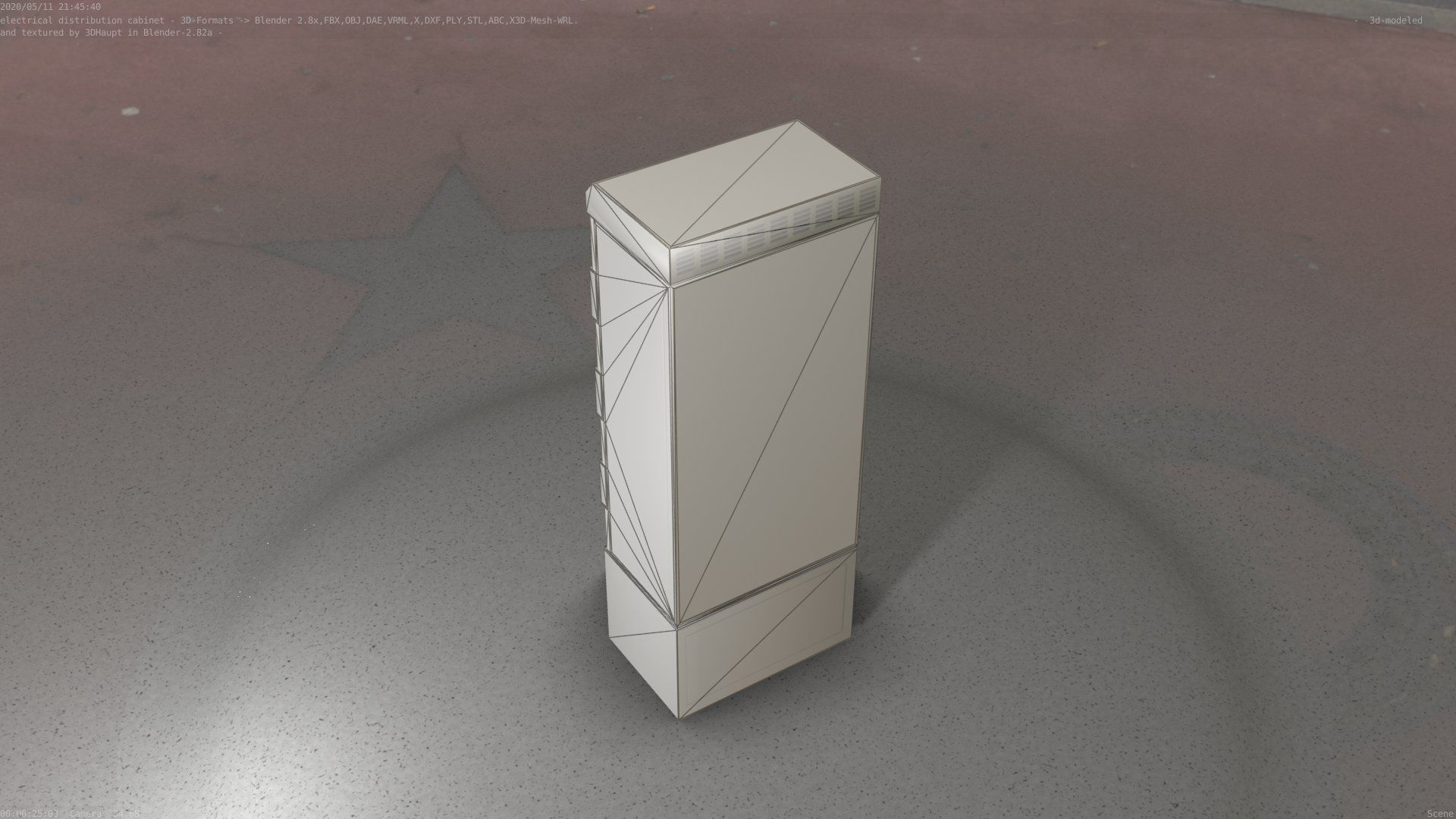 Electrical Distribution Cabinet 93 Low-poly 3D model_49