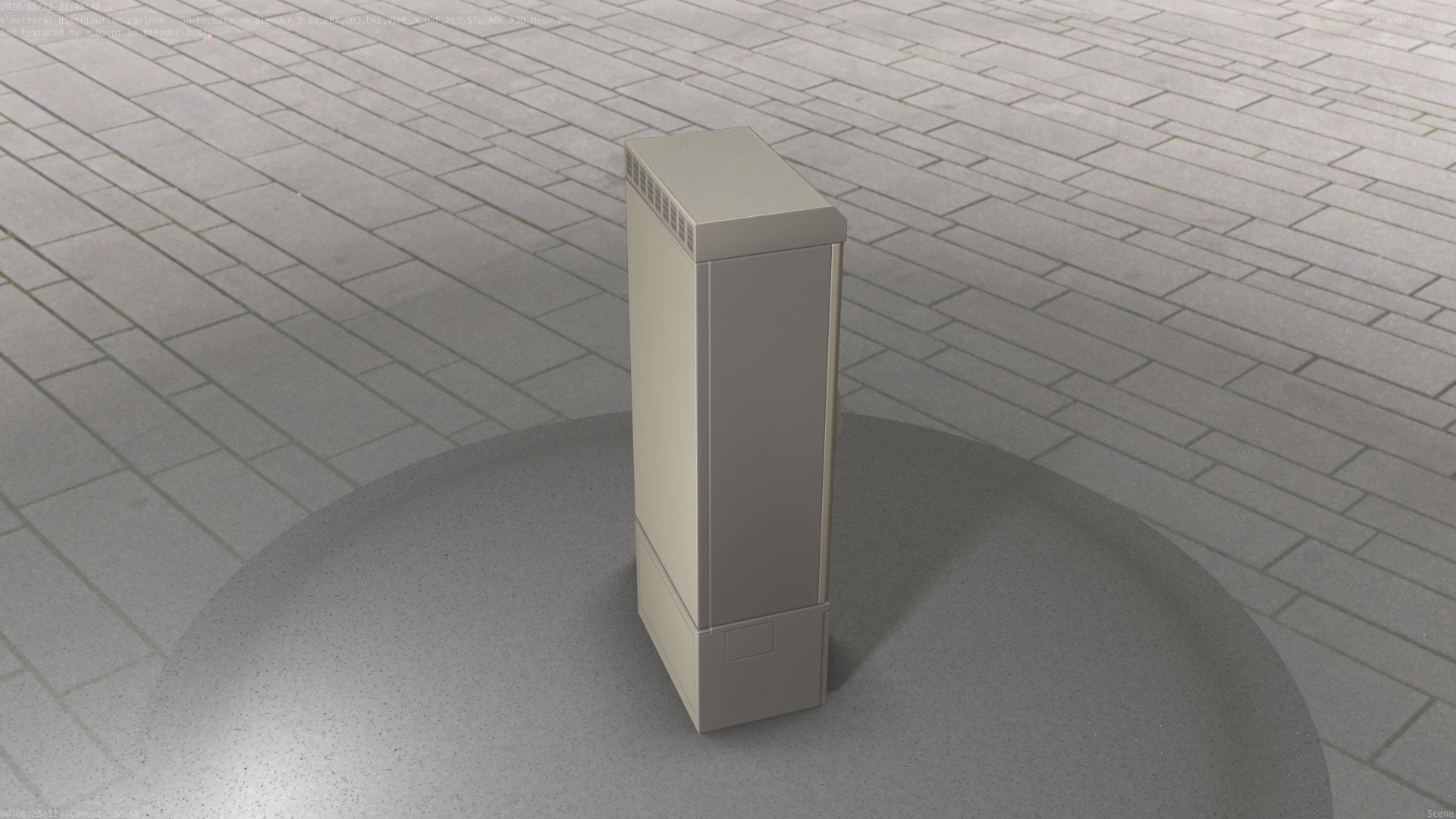 Electrical Distribution Cabinet 93 Low-poly 3D model_57