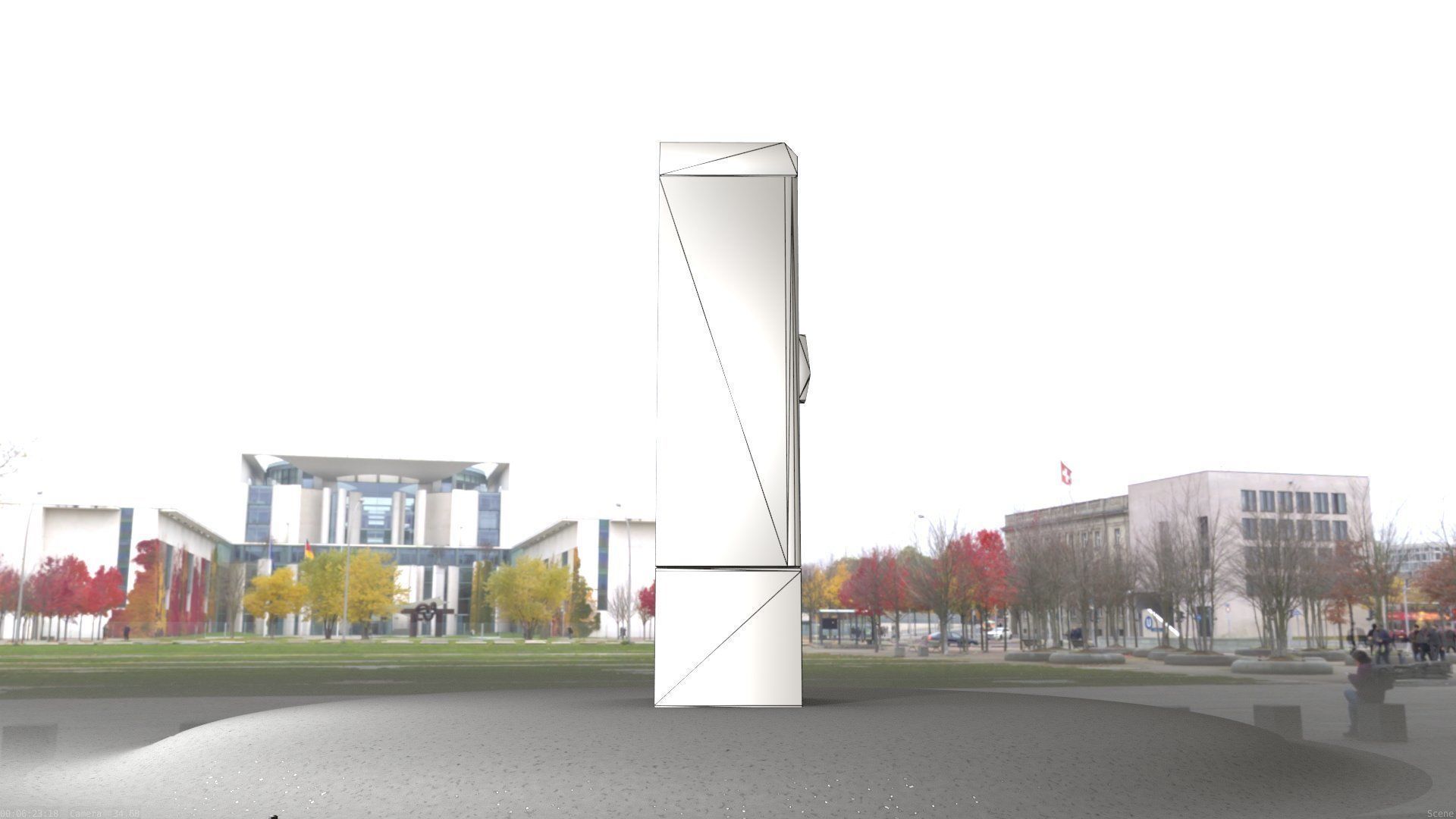 Electrical Distribution Cabinet 93 Low-poly 3D model_16