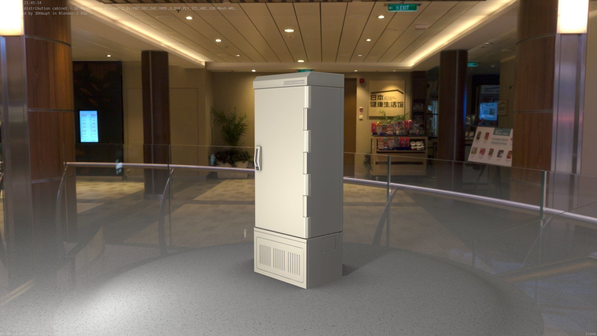 Electrical Distribution Cabinet 93 Low-poly 3D model_23