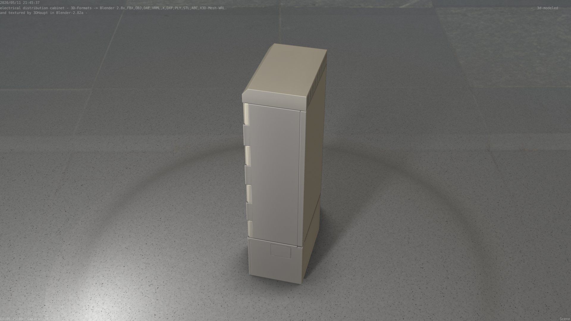 Electrical Distribution Cabinet 93 Low-poly 3D model_46