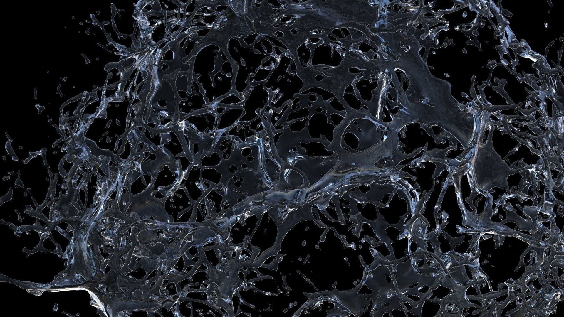 Water Explosion 3D model_4
