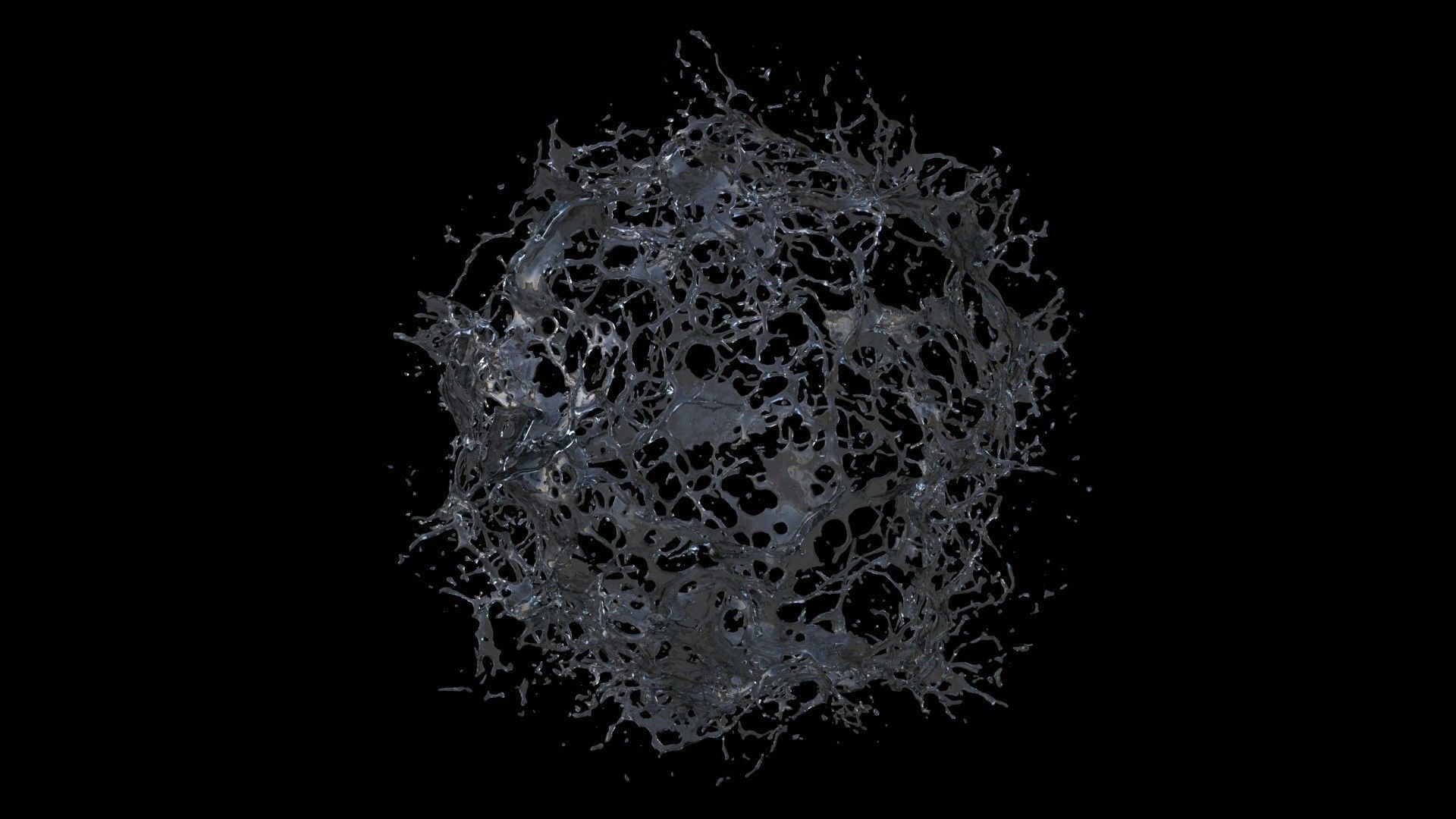 Water Explosion 3D model_2