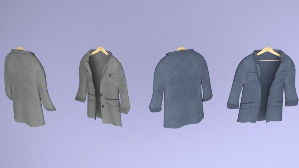 Large collection of clothes for the closet and store Low-poly 3D model_10