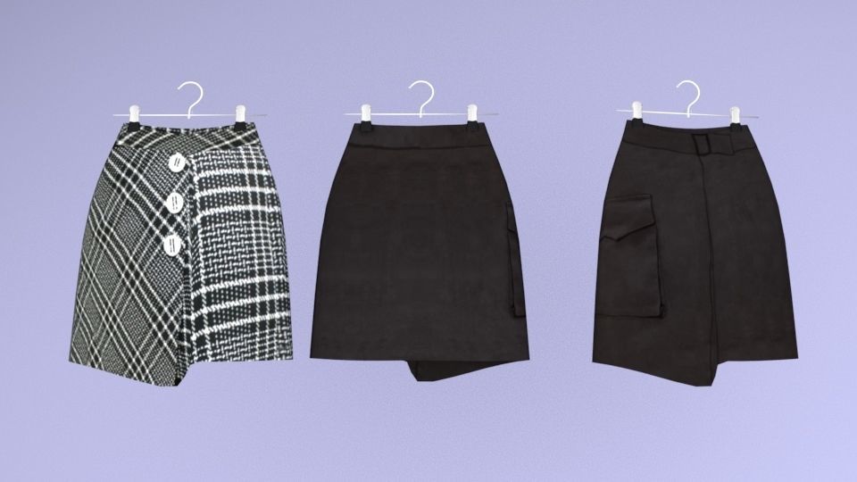 Large collection of clothes for the closet and store Low-poly 3D model_4