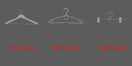 Large collection of clothes for the closet and store Low-poly 3D model_16
