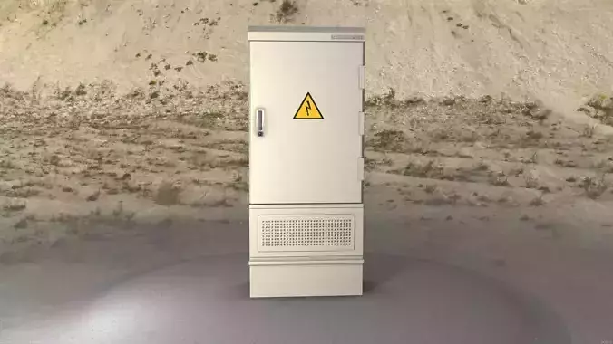 Electrical Distribution Cabinet 96  Low-poly 3D model