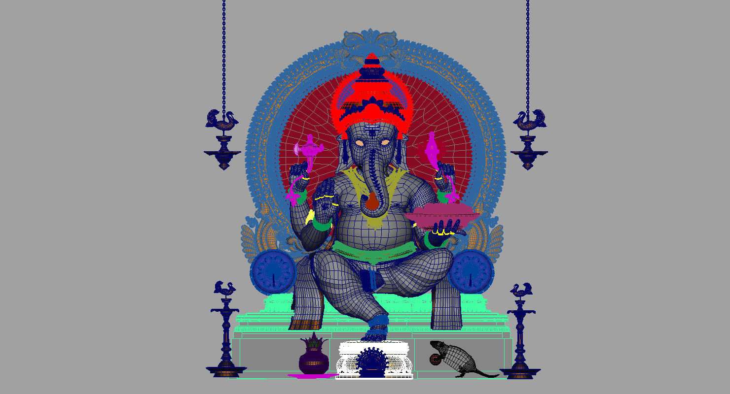 god Ganesha 3d model 3D model_9