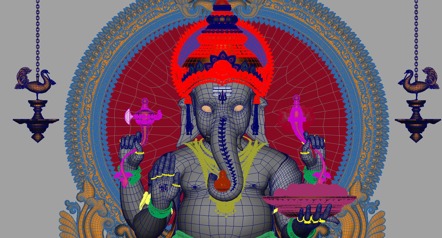 god Ganesha 3d model 3D model_8