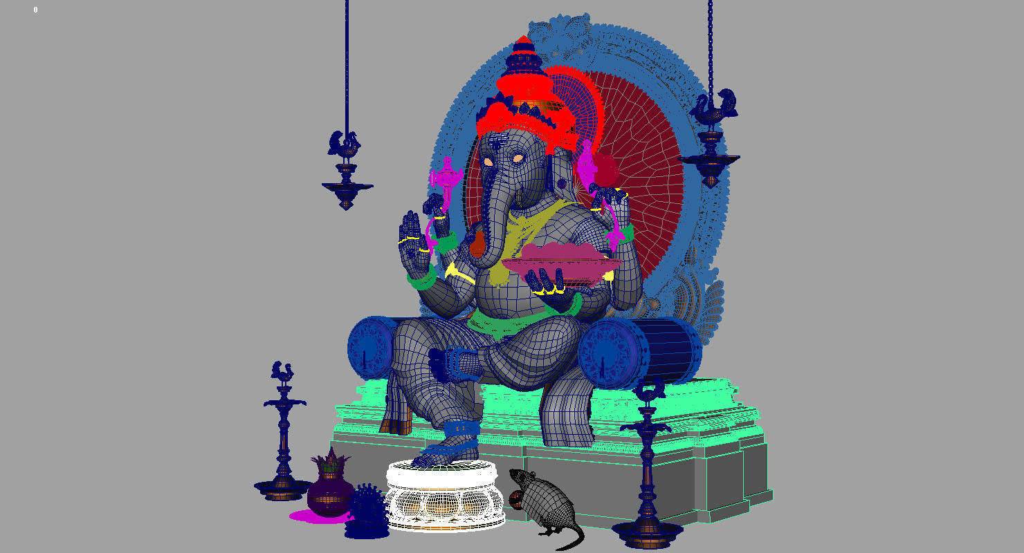 god Ganesha 3d model 3D model_11
