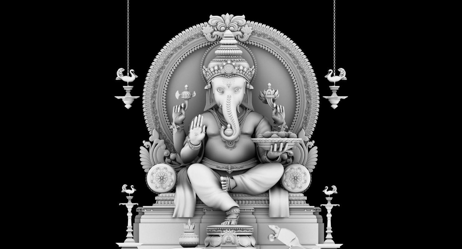 god Ganesha 3d model 3D model_21