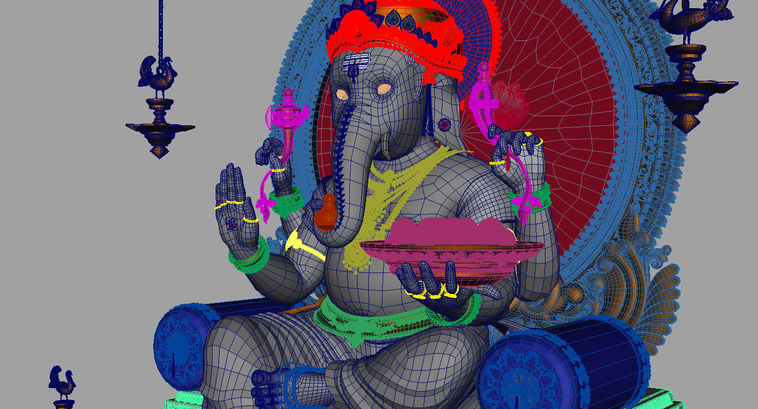 god Ganesha 3d model 3D model_12