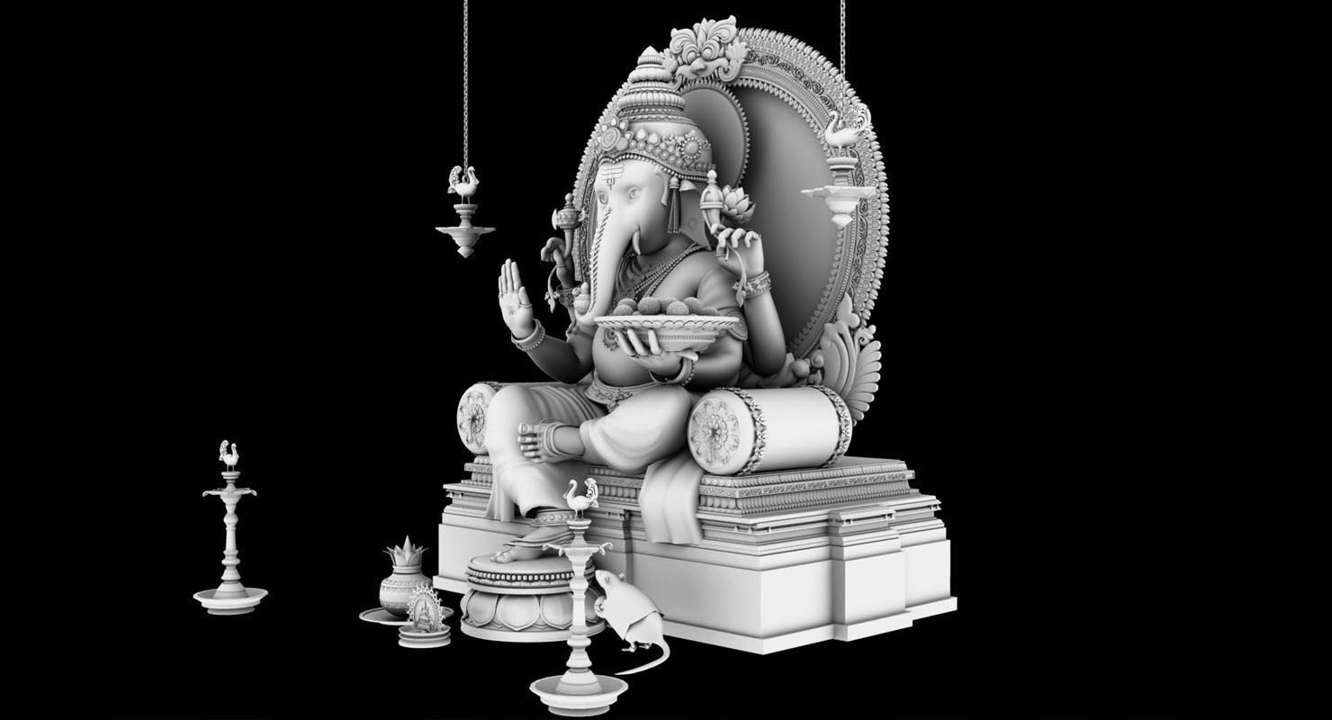 god Ganesha 3d model 3D model_23