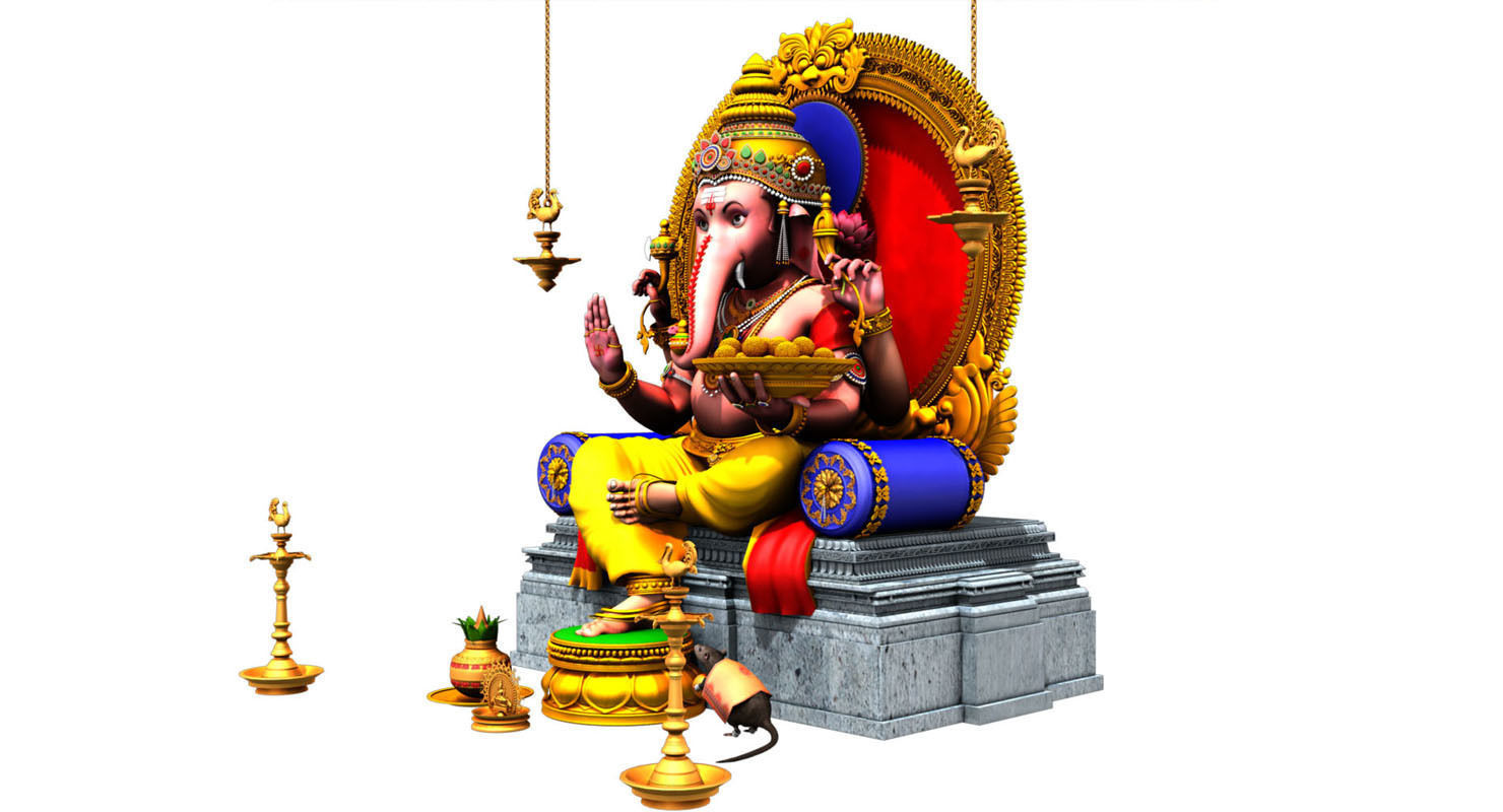 god Ganesha 3d model 3D model_17