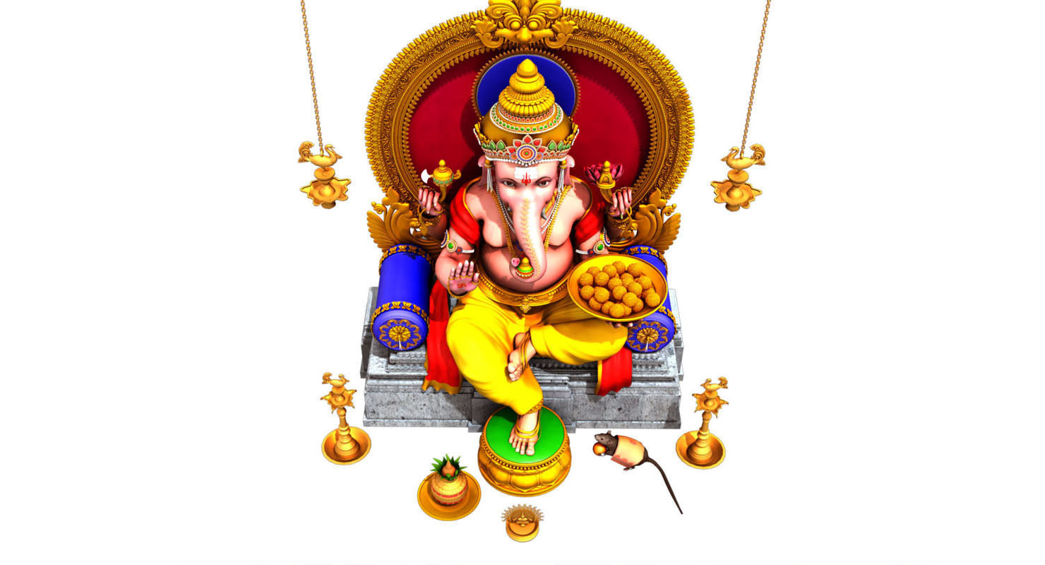 god Ganesha 3d model 3D model_20