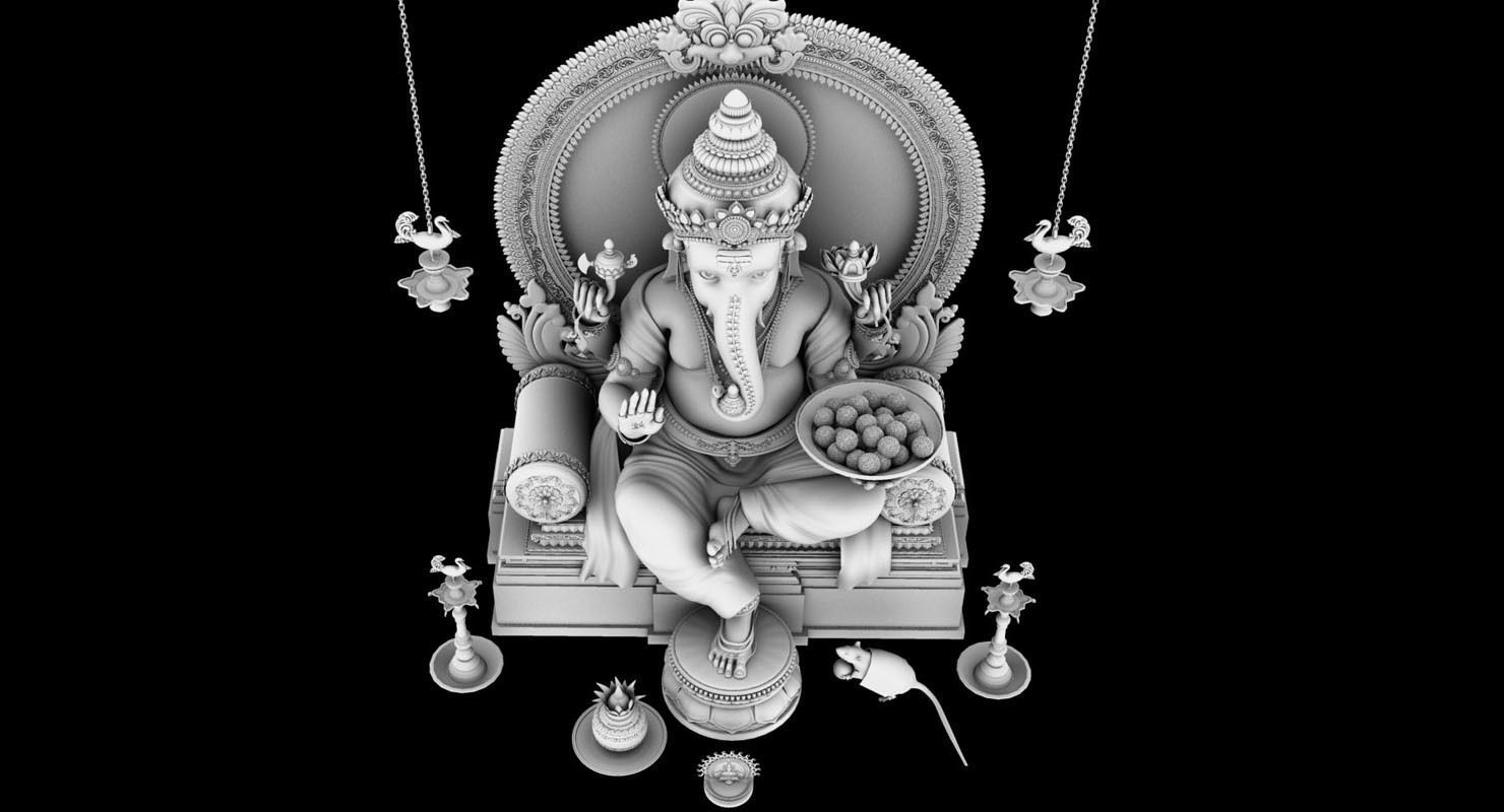 god Ganesha 3d model 3D model_3